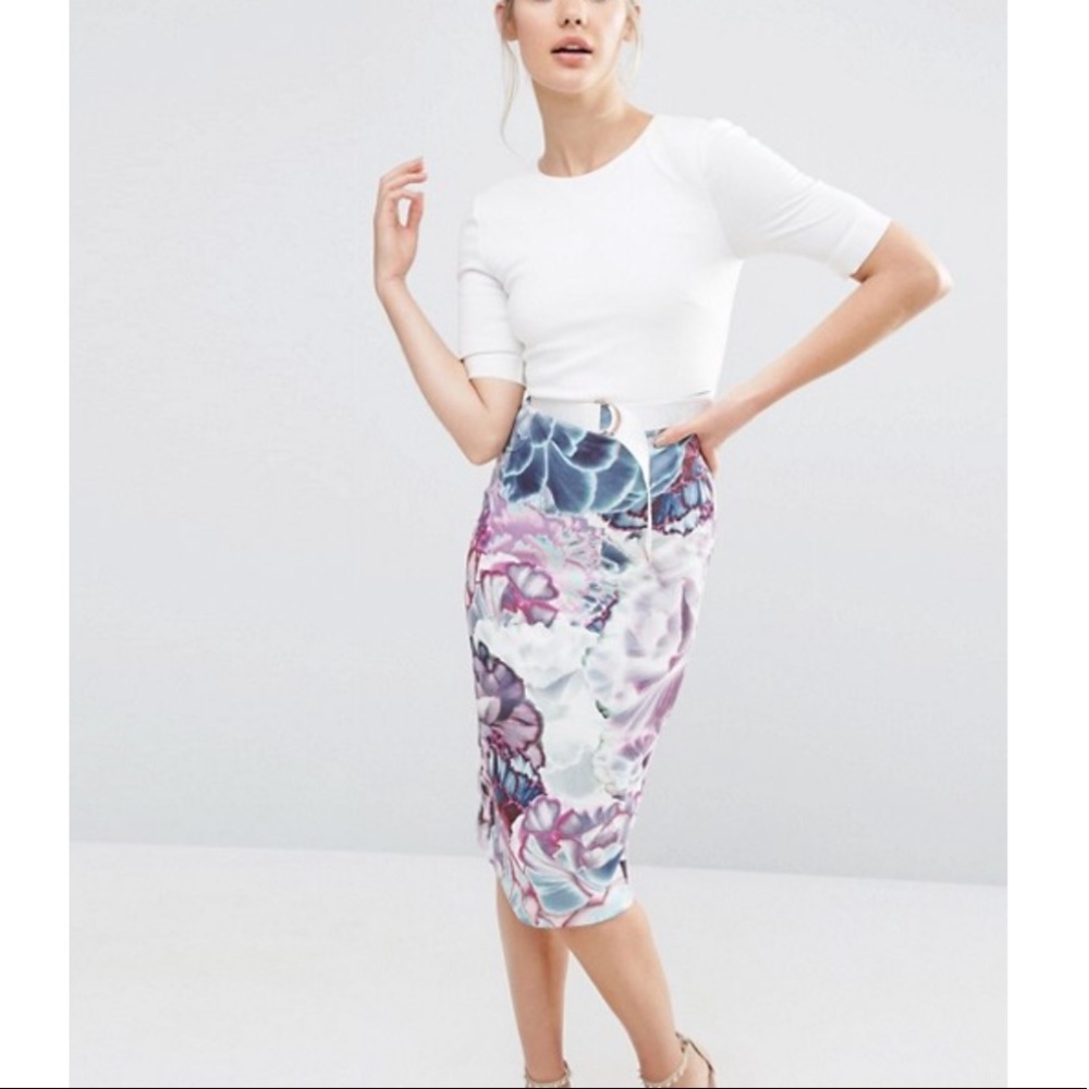 Ted Baker Illuminated Bloom D-Ring Pencil Dress